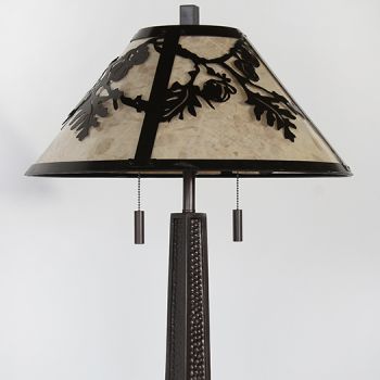 Dark Bronze With Branch Detail Floor Lamp