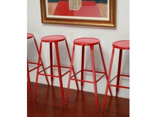 Fire Engine Red Bar Stool