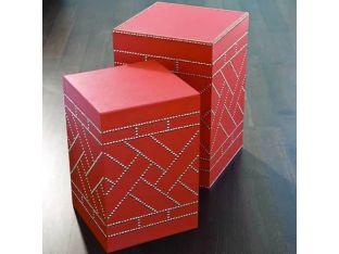 Pimento Fret Oversized Boxes (Set of 2)