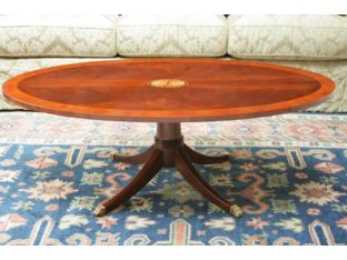 Copley Place Oval Pedestal Coffee Table