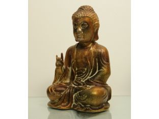 Golden Porcelain Sitting Buddha