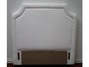 White Upholstered Twin Headboard