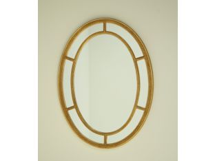 Antique Gold Oval Rope Mirror