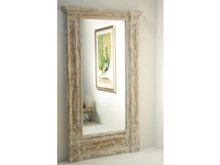 Reclaimed Pine Whitewash Standing Mirror