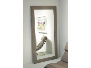 Rectangular Gray Lacquer Mirror