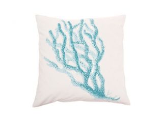 Teal Coral Pillow