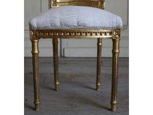 Vintage Gold Gilt Side Chair with Lyre Back ( For Decor Only)