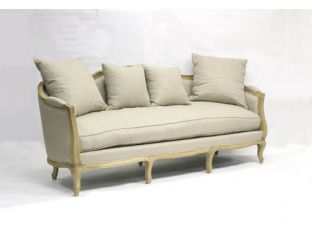 Natural Linen French Style Sofa