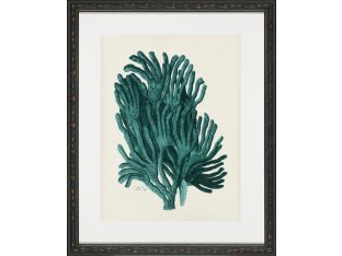 Aqua Coral on Khaki IV 18W x 22H