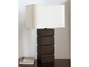 Black Rectangular Block Table Lamp