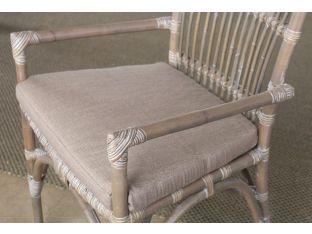 Bamboo and Woven Rattan Arm Chair