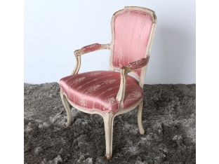 Antique Pink Silk Armchair