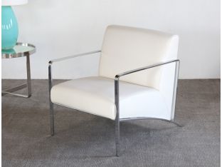 Risa Armchair in Off-White Leather