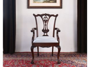 Claw and Ball Foot Mahogany Dining Room Arm Chair