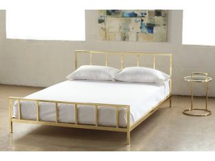 Golden Chrome Queen Bed