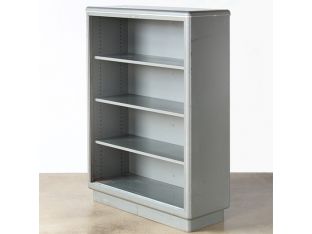 Tall Grey Metal Steelcase Bookcase