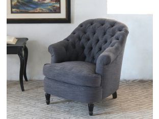 Gray Tufted Club Chair