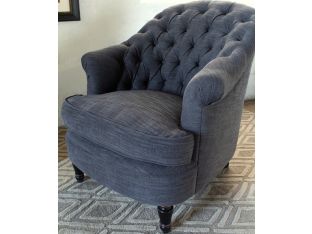 Gray Tufted Club Chair