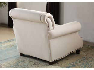 Natural Linen Club Chair