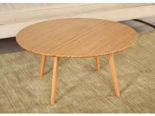 Modern Bamboo Round Coffee Table