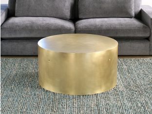 Brass Column Coffee Table