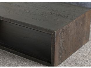 Tobacco Stained Reclaimed Wood Cube Coffee Table