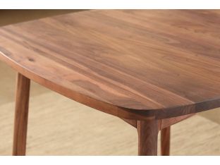 Simple Walnut Square Dining Table with Turned Legs