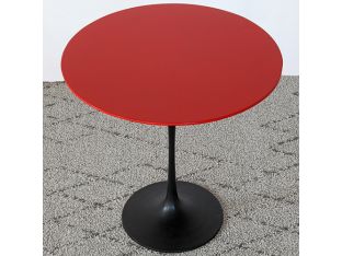 Chelsea Textiles Saarinen Style Tulip End Table in Red