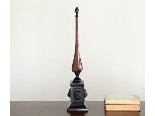 28-Inch Stone Architectural Finial With Bronze Finish