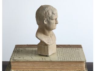 Small Antiqued Wood Bust