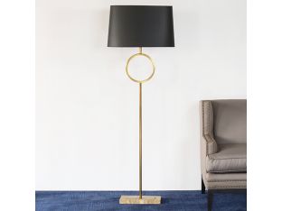 Logan Floor Lamp with Black Shade