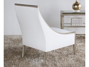 Burnished Silver Leaf Lounge Chair