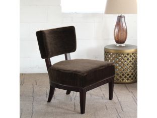 Chocolate Mohair Lounge Chair