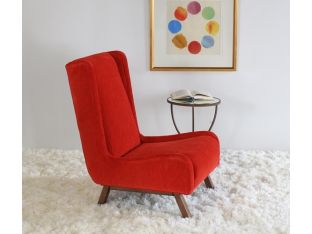 High Back Lounge Chair in Tomato