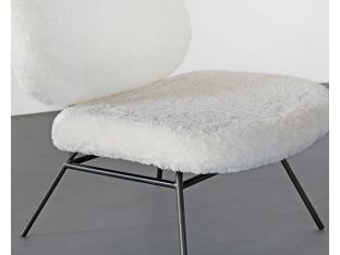 Ivory Angora Lounge Chair