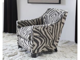 Zikat Linen Lounge Chair With Mocha Legs