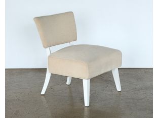 Contemporary Lounge Chair With Cream Upholstery 