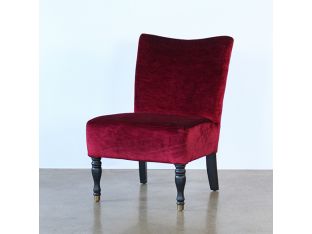 Mulberry Velvet Slipper Chair 