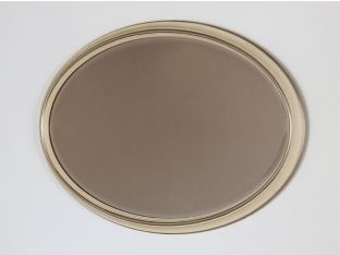 Rose-Tinted Oval Mirror