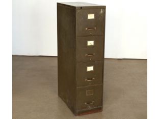 4 Drawer Brown Office File Cabinet