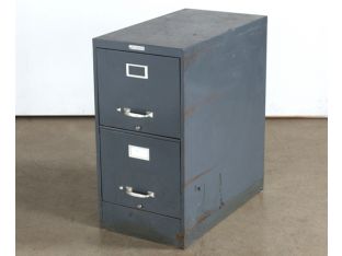 2 Drawer Gray Office File Cabinet