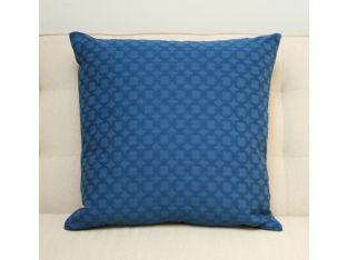 Blue Interlocking Circles Pillow