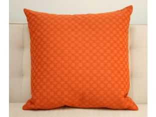 Orange Interlocking Circles Pillow