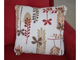 Light Raspberry, Taupe, and Cream Pillow