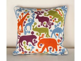 Multicolored Animals Pillow