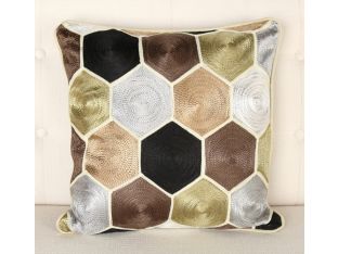 Neutral Hexagons Pillow