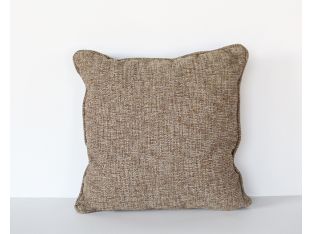 Brown Crosshatch Tweed Pillow