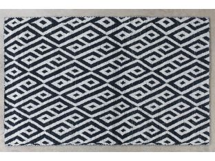 5X8 Ink/Taupe Tribal Inspired Patterned Wool Rug