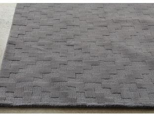 8' X 11' Stone 100% Wool Geometric Patterned Rug