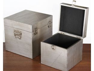 Set of 2 Jensen Aluminum Clad Boxes